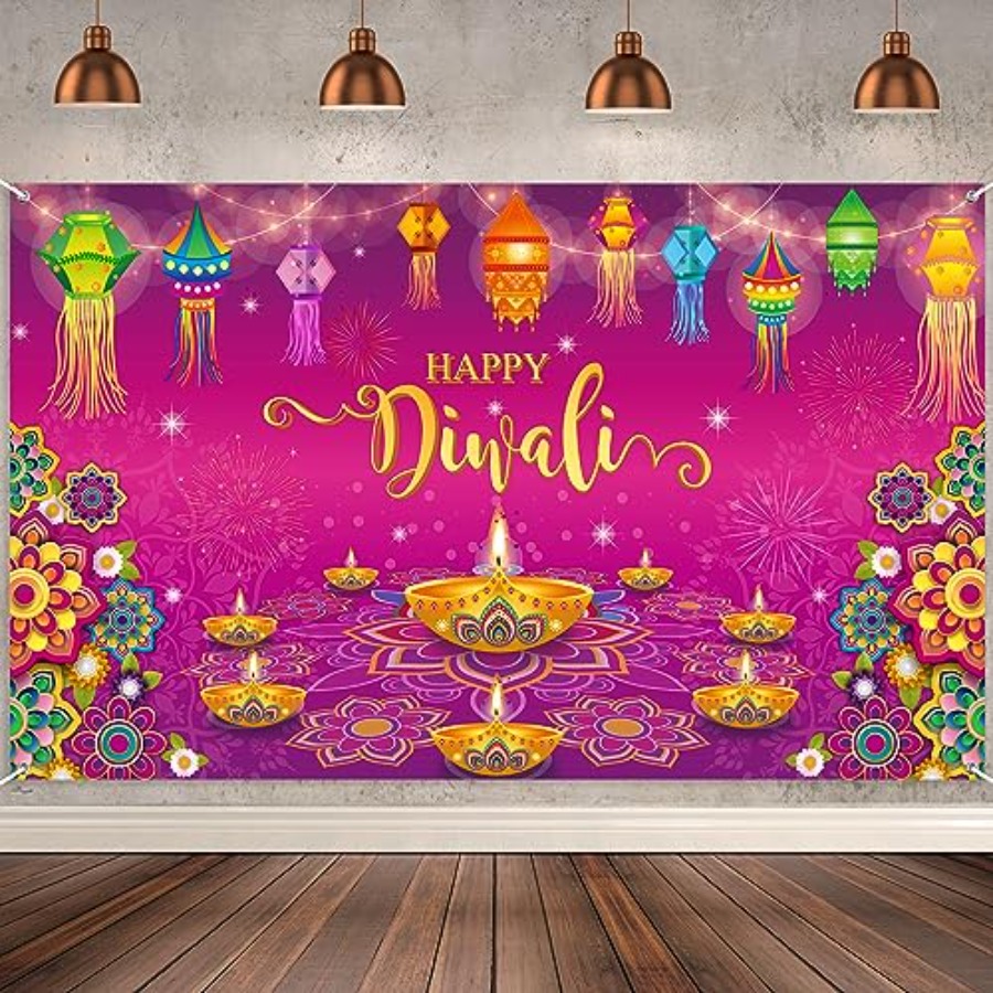 Lighting Decoration For Diwali - Decorações de Banner de Fundo para