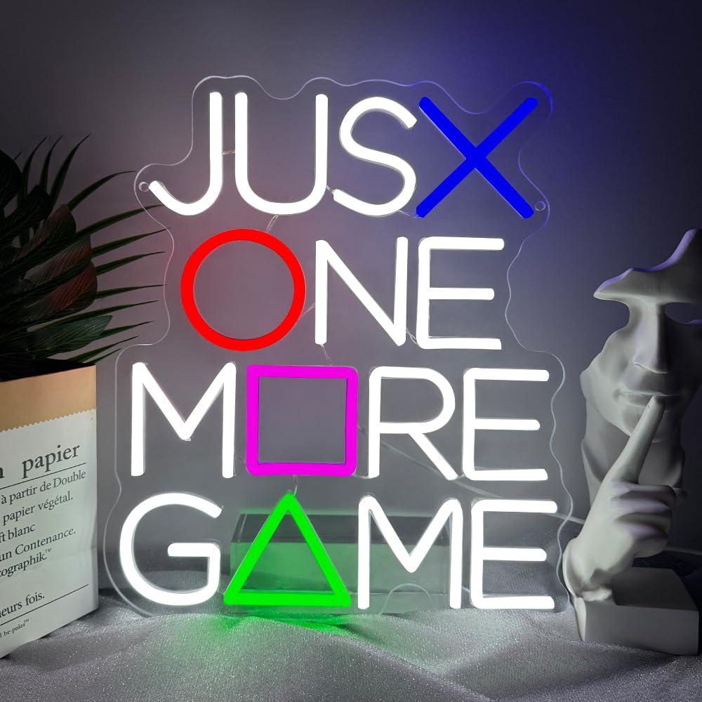 Lighting Decor And More - Letreiro Neon 'Just One More Game'