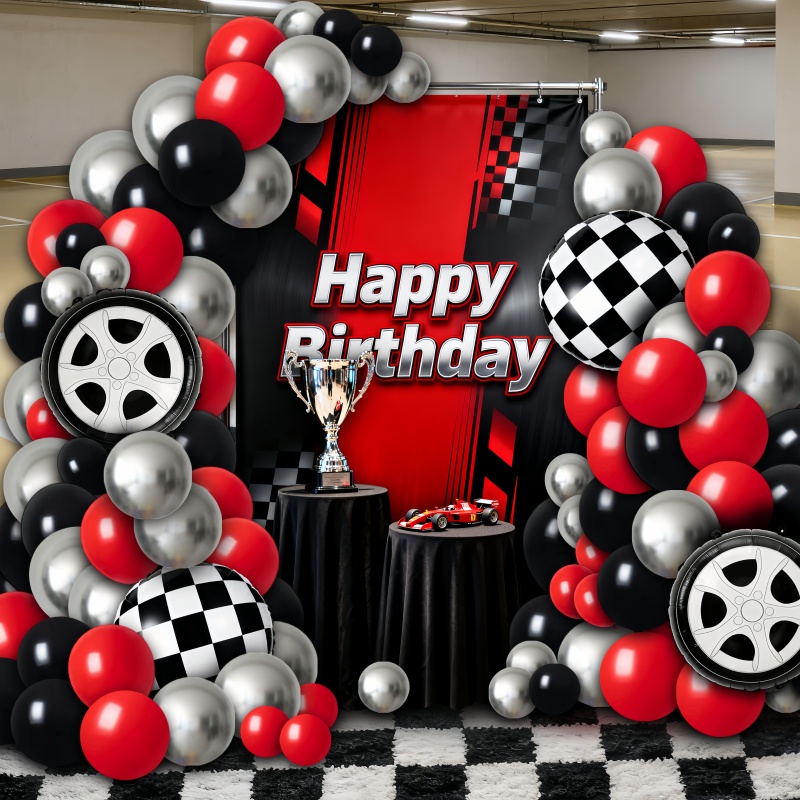Lighting Mcqueen Birthday Decor - Kit de decoração de balão de