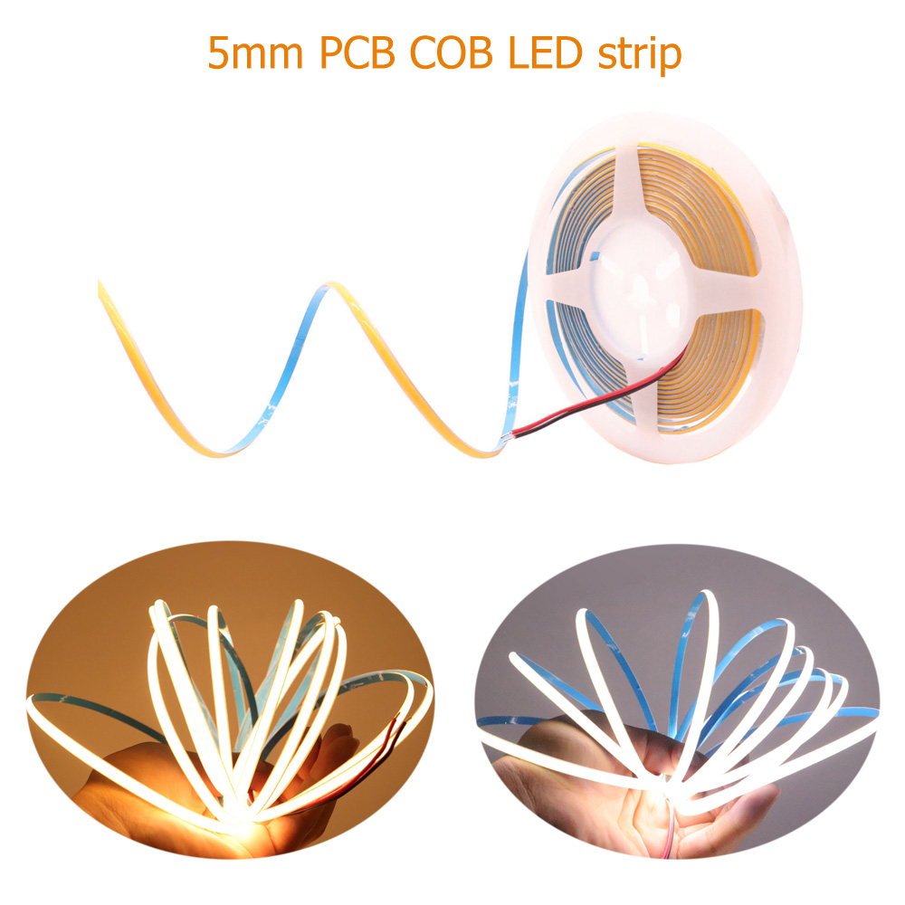 Lighting Decor And More - 5mm cob tira conduzida 384leds/m barra