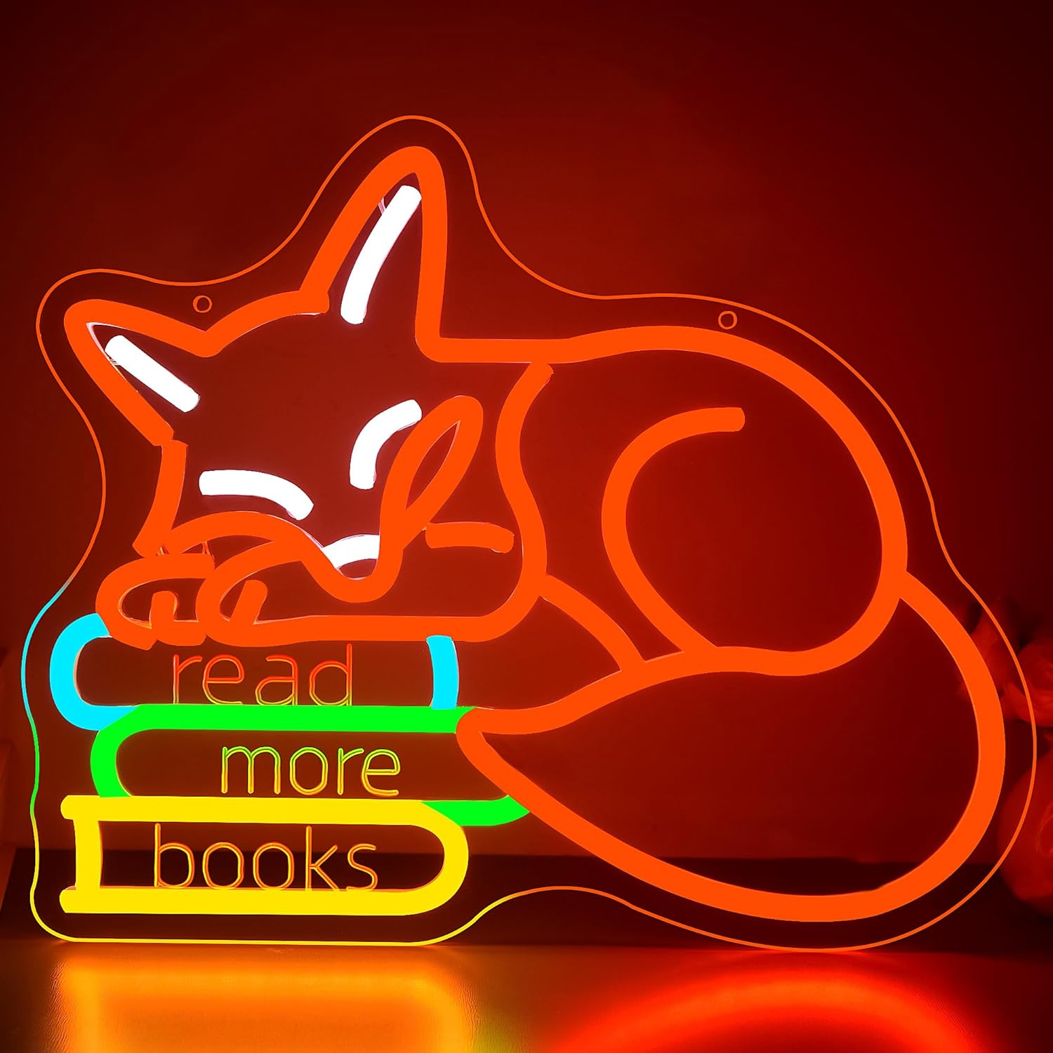 Lighting Decor And More - Letreiro Neon 'Leia Mais Livros' para