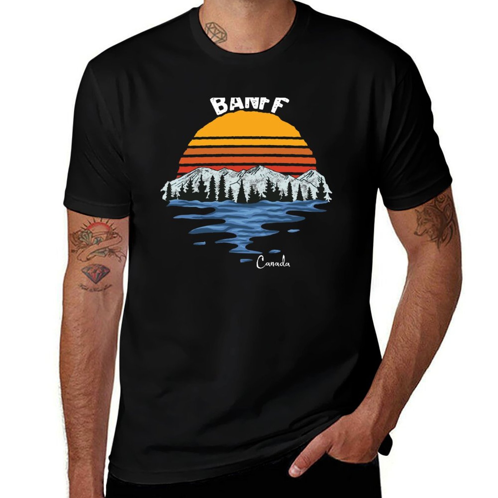 Alberta Lighting & Decor Reviews - Camiseta do Parque Nacional de Banff,
