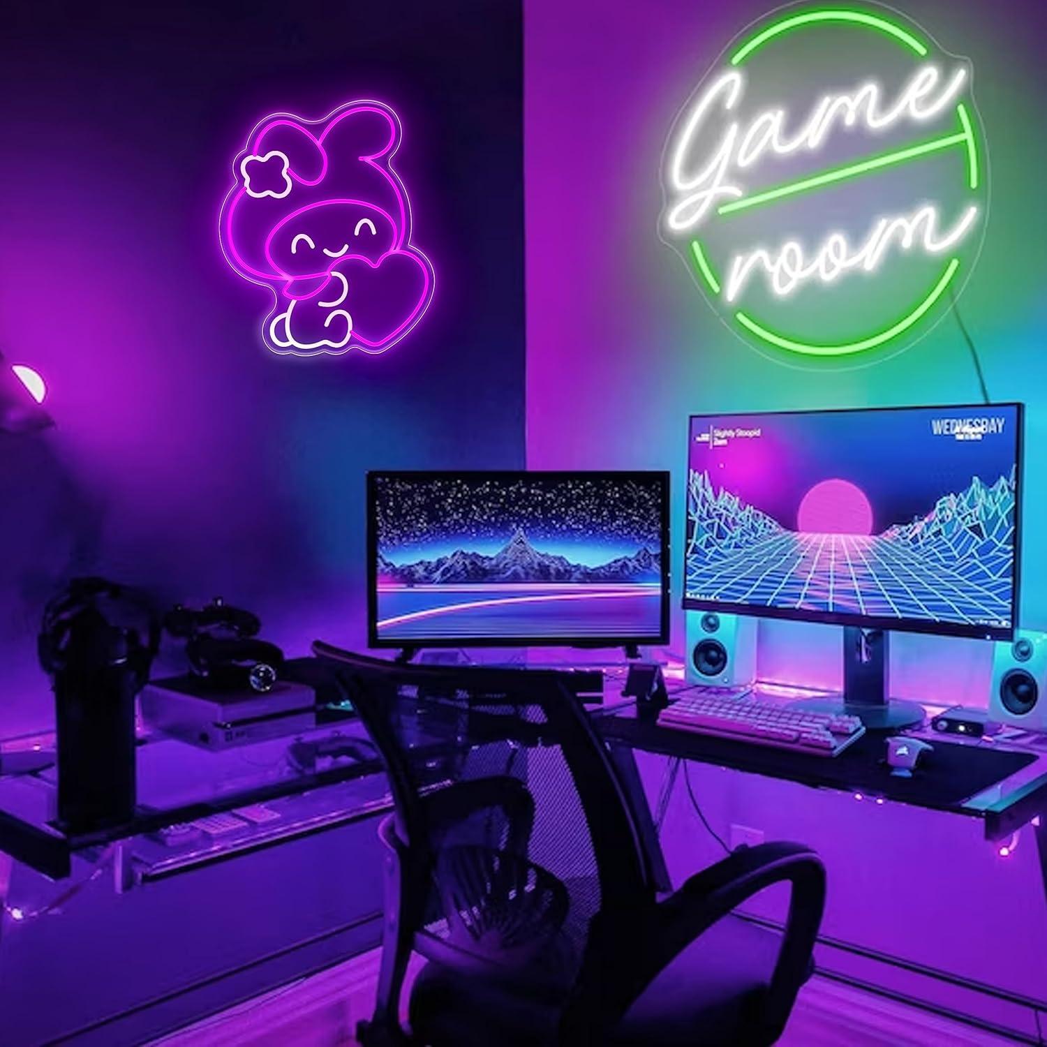 Luz Neon de Anime, Luzes LED J - Lighting Decor Living Room avaliação e preço