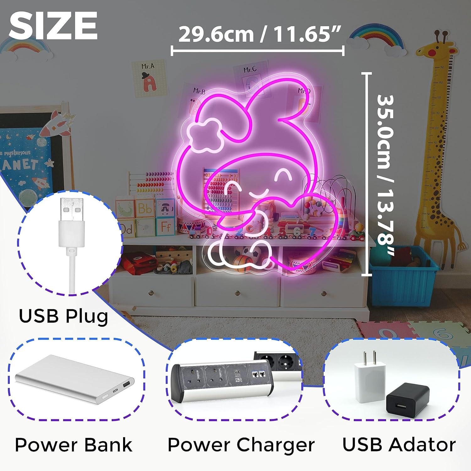 Luz Neon de Anime, Luzes LED J - Lighting Decor Living Room avaliação e preço