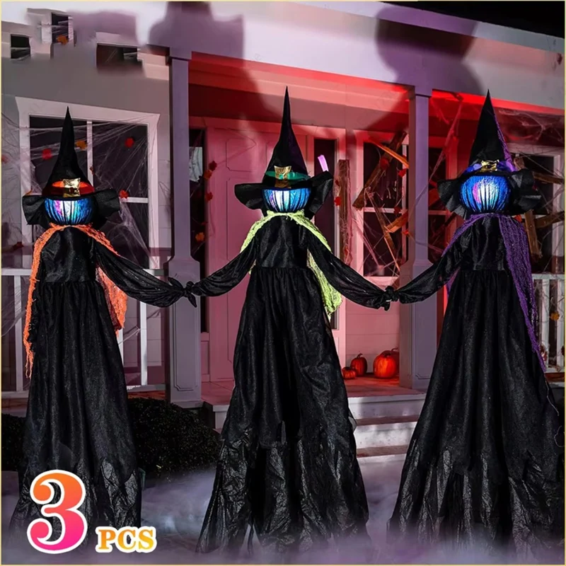 1PCSHalloween Bruxa Colorida q - Up Lighting Decor avaliação e preço