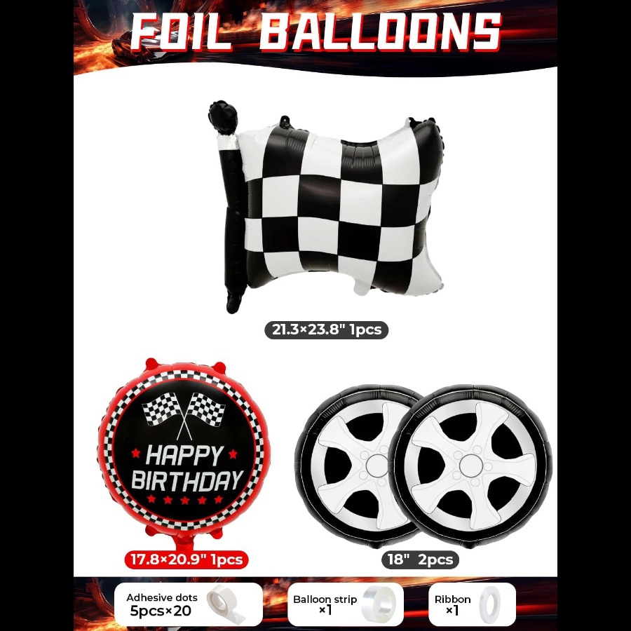 Kit de Arco de Balões de Carro - Lighting Mcqueen Birthday Decor avaliação e preço