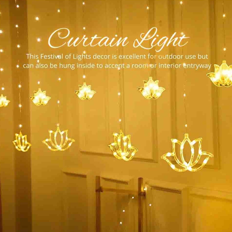 Luz de Cortina de Lótus Deepav - Lighting Decoration For Diwali avaliação e preço