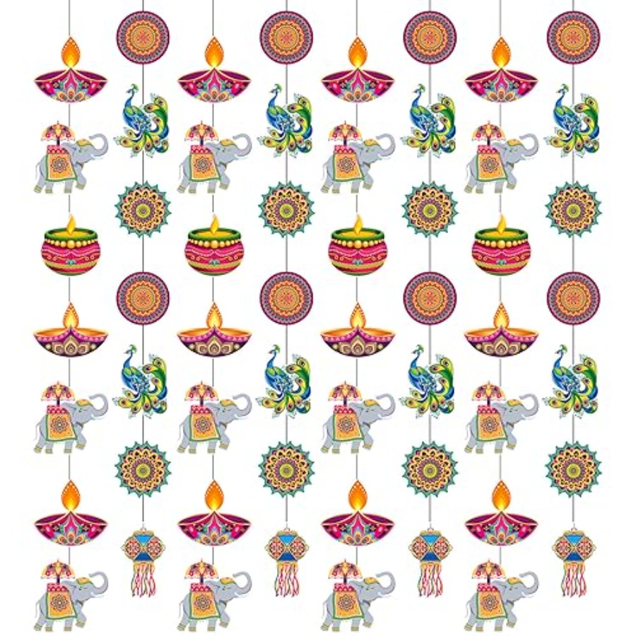 8 Peças de Decoração Suspensa  - Lighting Decoration For Diwali avaliação e preço