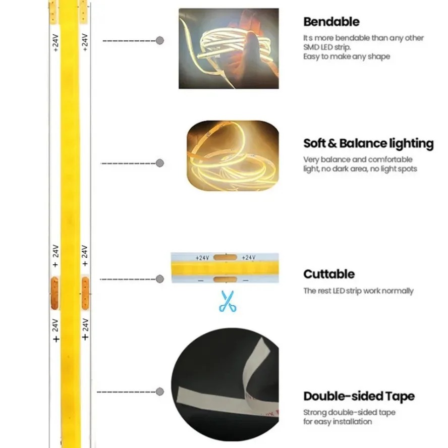 Luz de tira led cob iluminação - Lighting Decor And More avaliação e preço