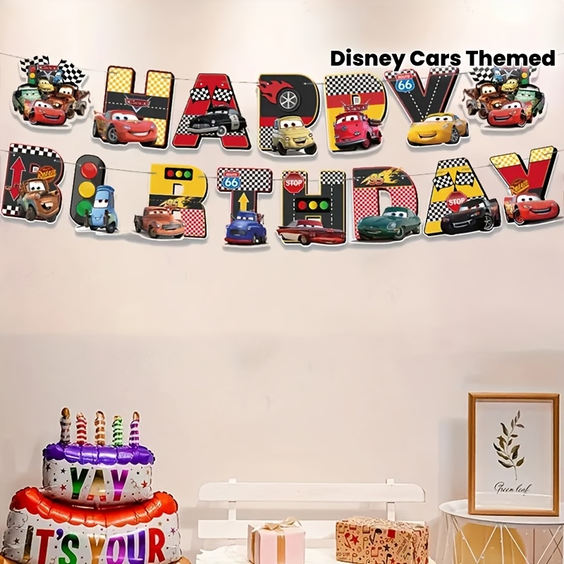 Banners de produtos de anime d - Lighting Mcqueen Birthday Decor avaliação e preço