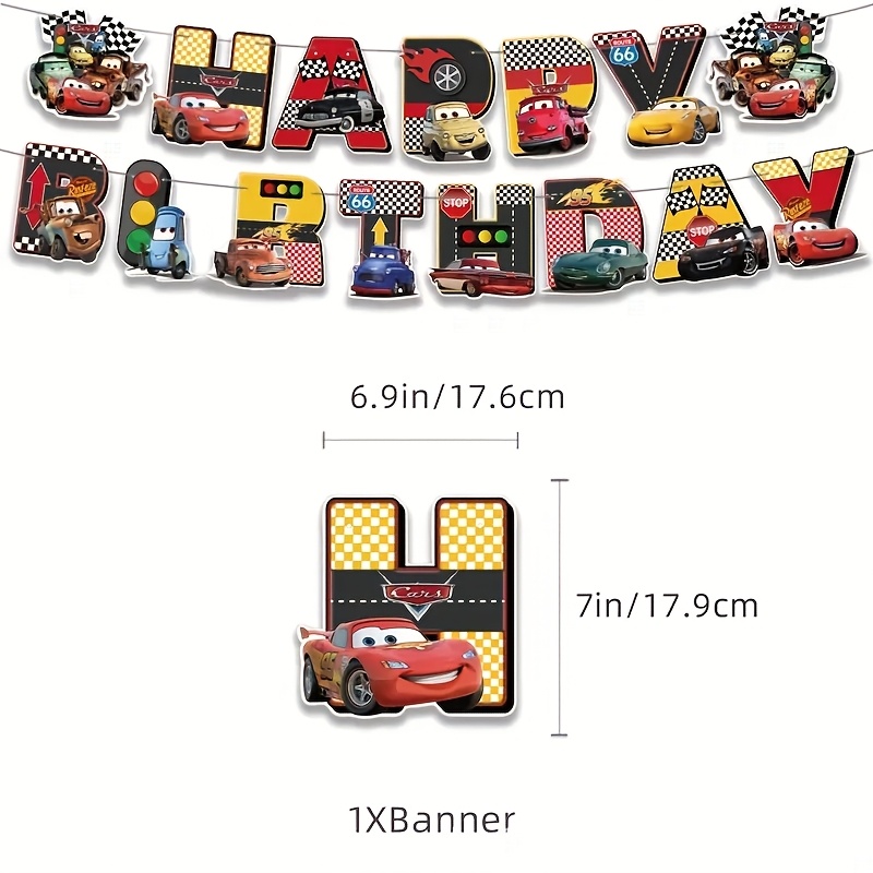 Banners de produtos de anime d - Lighting Mcqueen Birthday Decor avaliação e preço